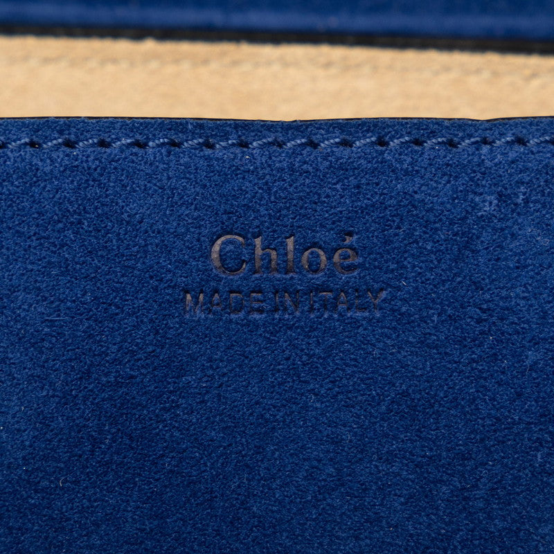 Chloe dress chain shoulder bag blue brown leather sweat  chloe