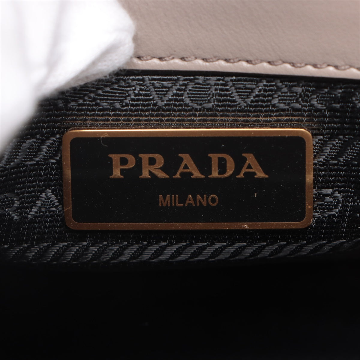 Prada Safiano Handbag Gray 1BA228 Hand-Sweetened