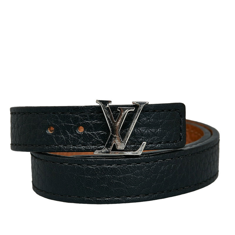 Louis Vuitton Trio Bracelet M6018E Black Silver Leather  Louis Vuitton