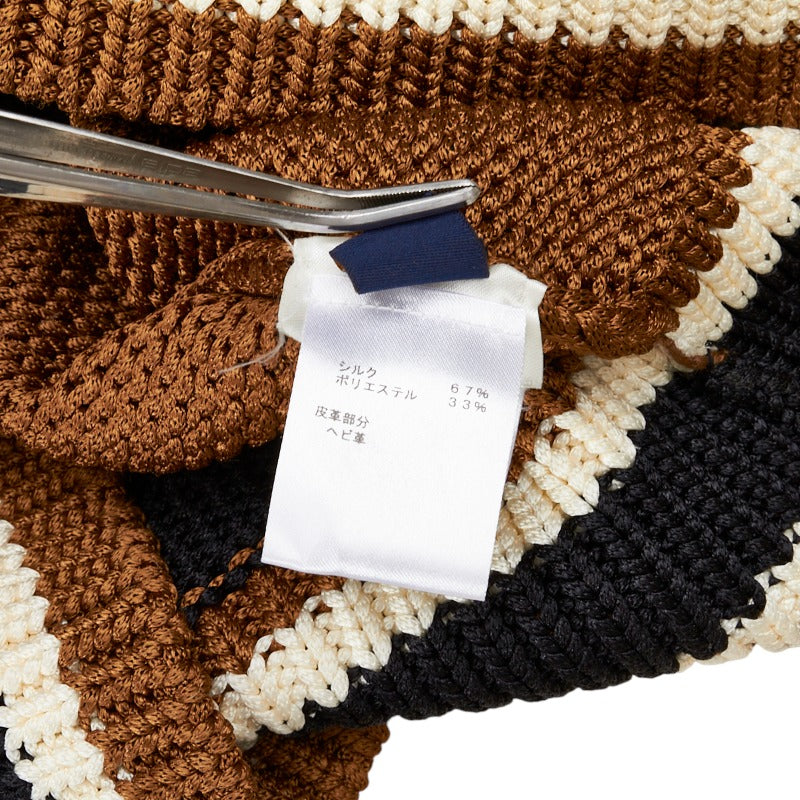 Louis Vuitton 2019 Baggage Logo V-Neck Sweater Nits Size: M Navi Silk Polyester Men&#39;s LOUIS VUITTON