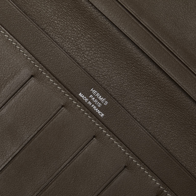 Hermes City Tile Silk Twin Folded Wallet Etoop Brown Vossyft Leather Ladies Hermes  [ Paris]