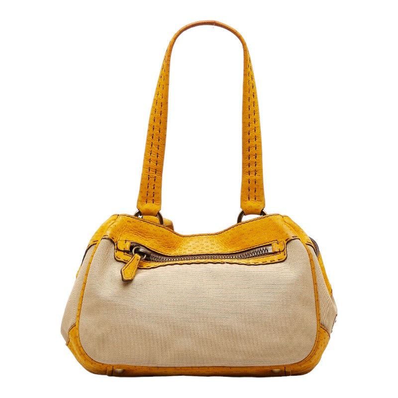 Prada Prada Handbags Canvas/Laser Beige Yellow  Earl
