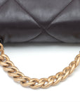 Chanel 19 in Chain Shoulder Bag Brown Gold x Silver Gold IC Chip