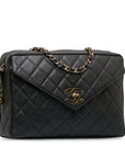 Chanel Coco  Bag Chain Shoulder Bag Black Caviar S  Chanel
