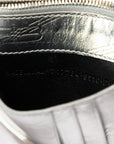BALENCIAGA Logo Cardholder in Metallic Silver 717784 Mens