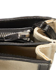 BALENCIAGA Crossbody Bag in Canvas Leather White Black 339937