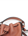 Loewe Balloon Small Leather Shoulder Bag Brown Luggage