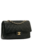 Chanel Matrases 25 Double Flap Chain houlder Bag Black Leather  Chanel