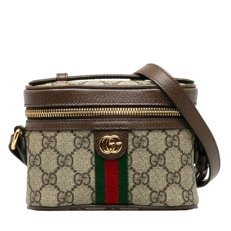 Gucci Supreme Ophidia Sherry Line Nano Crossbody Bag Monogram Brown