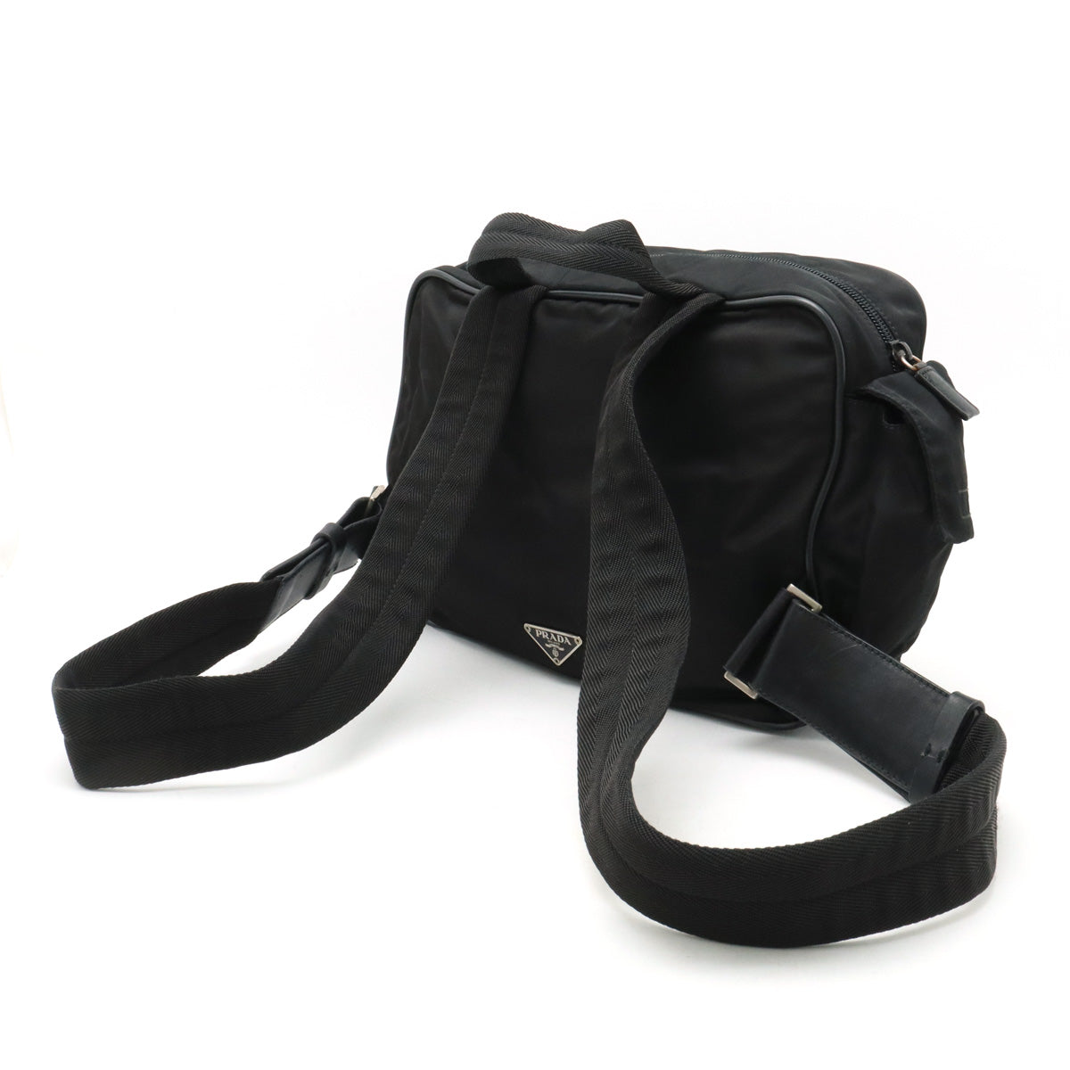 PRADA Prada Rucksack Backpack Nylon  NERO Black Black Silver  V336
