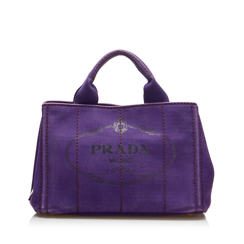 PRADA Prada B2439G Handbag Canvas Pearl Ladies es