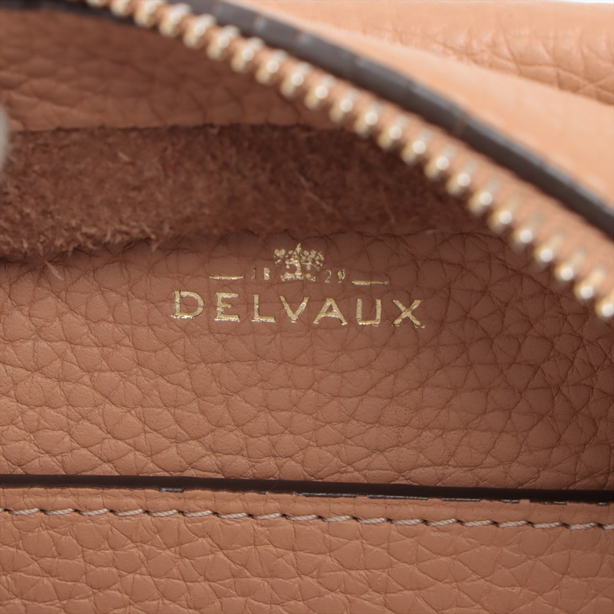 Delbo Cool Box MM Leather 2WAY Handbag Brown Earl