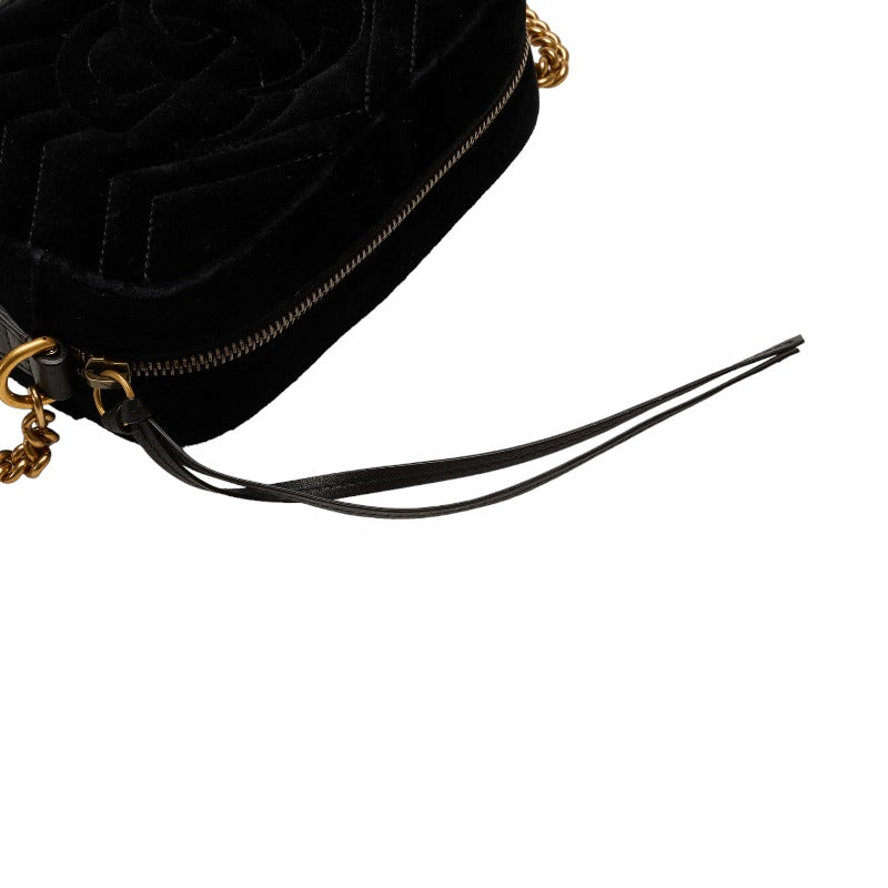 GUCCI Gucci GG Marmont 448065 Shoulder Bag White/Leather Black Ladies Gucci