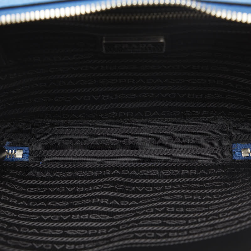 PRADA Backpack Mini in Saffiano Blue Ladies