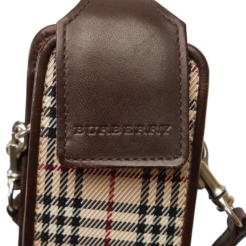 Burberry Nova Check Porche Beige Multicolor Canvas Leather  Burberry