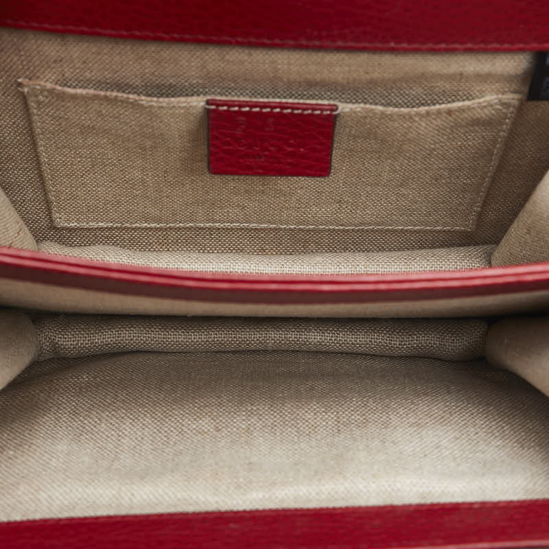 GUCCI Gucci Interlocking G 510304 Shoulder Bag Leather Red