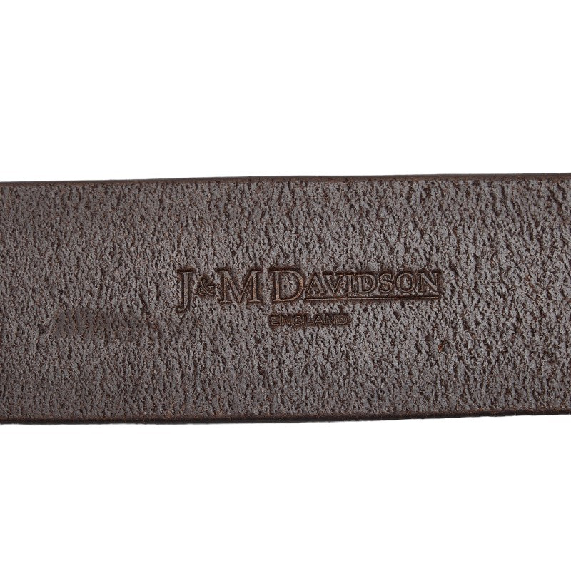 Jandem Davidson Ring Belt 34/85 Brown Silver Leather  J&amp;M Davidson