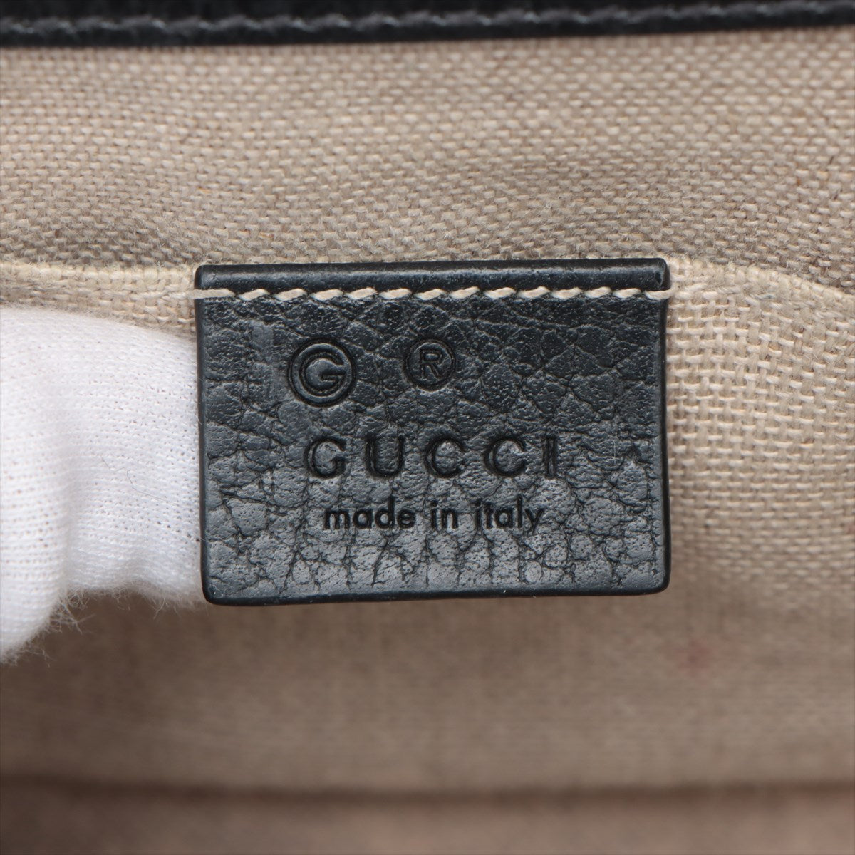 Gucci Interlocg G Leather Chain Shoulder Bag Black 510304