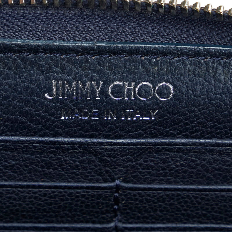 Jimmy Choo Crystal Long Wallet Long Wallet 01388L  Silver Leather  Jimmy Choo Long Wallet