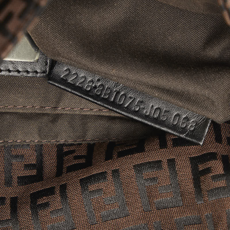 Fendi  Slipper Shoulder Bag 8BT075 Brown Black Canvas Leather  Fendi