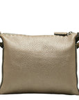 FENDI FENDI 8BT092 Shoulder Bag Leather Silver Brown Ladies Fendi