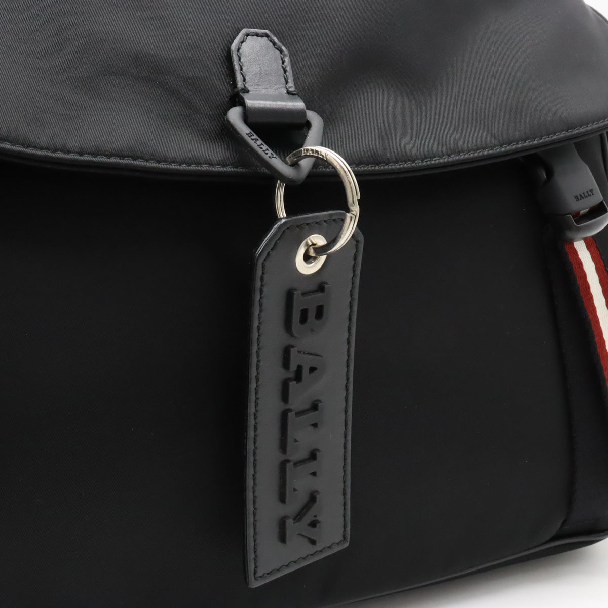 BALLY Barry Crew Catch Shoulder Bag Messengers Bag Sliding Nylon Leather Black Red Red White White Black Blue/Mosada