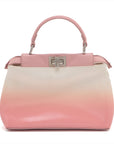 Fendi Mini Peekaboo Canvas × Leather 2WAY Handbags Pink 8BN244