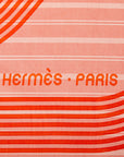 Hermes Carré 90 Circuit 24 Faubourg  Circuit SCalf Red Multicolor Silk  Hermes