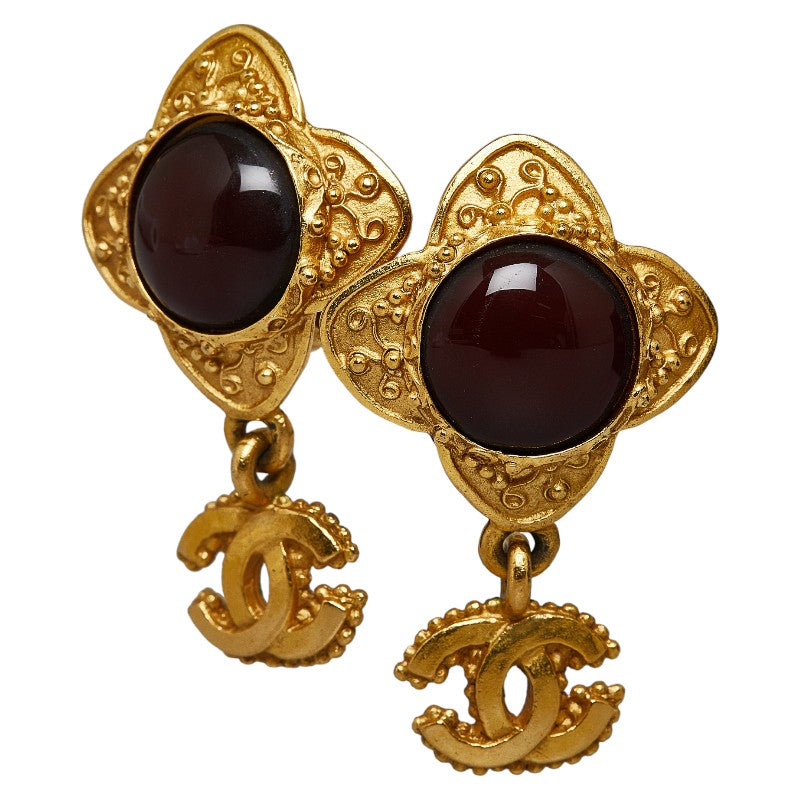 Chanel Gripowa Cocomark Earring Gold Pearl  Ladies Chanel