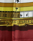 Hermes Carré 90 Astronomy DIE ET HORE Scarf Gold Red Silk  Hermes