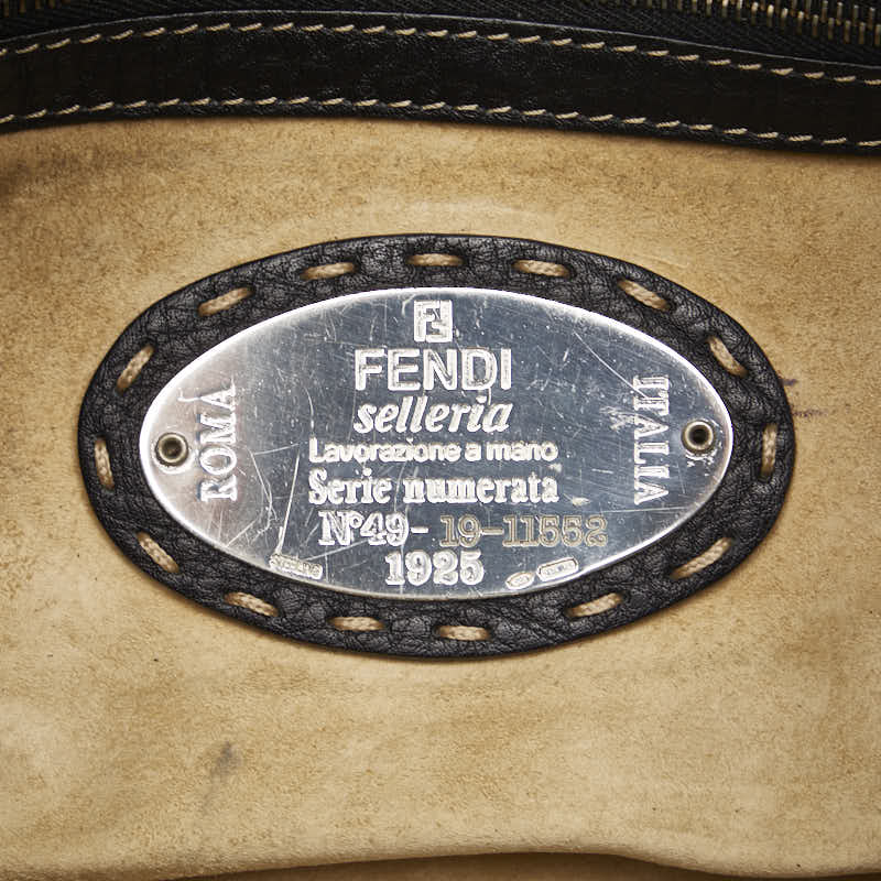 Fendi Selleria Handbags Black Leather Ladies Fendi