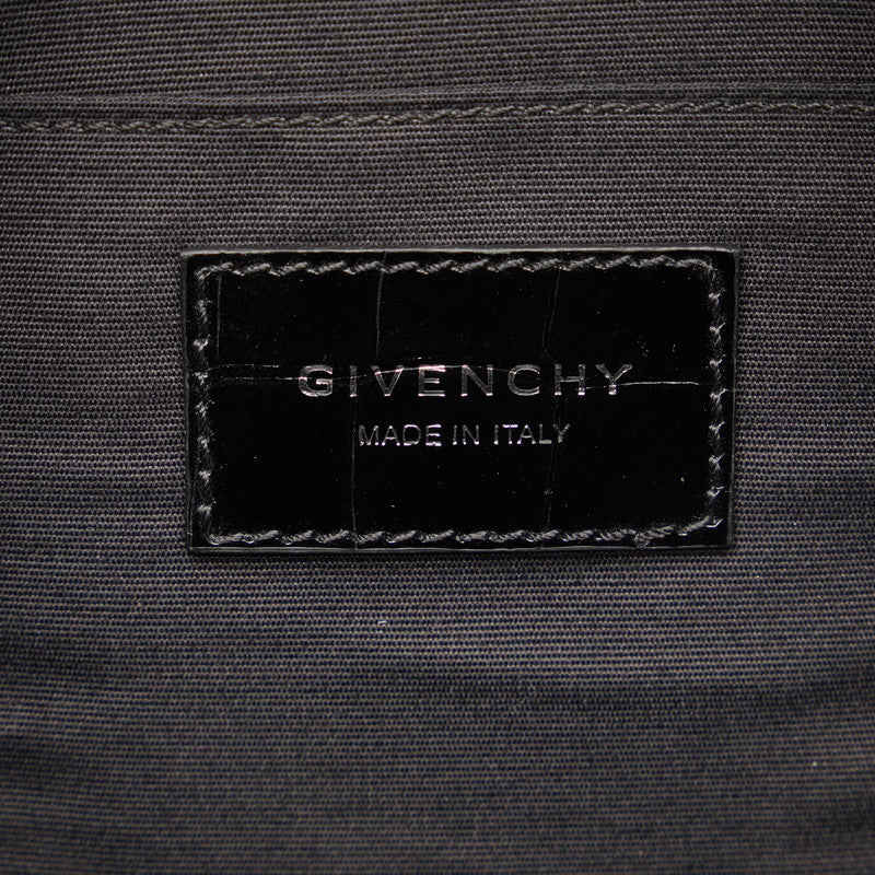 Givenchy Crocodile Press Body Bag West Bag Black White Leather Men&#39;s Givenchy [Givenchy] Givenchy
