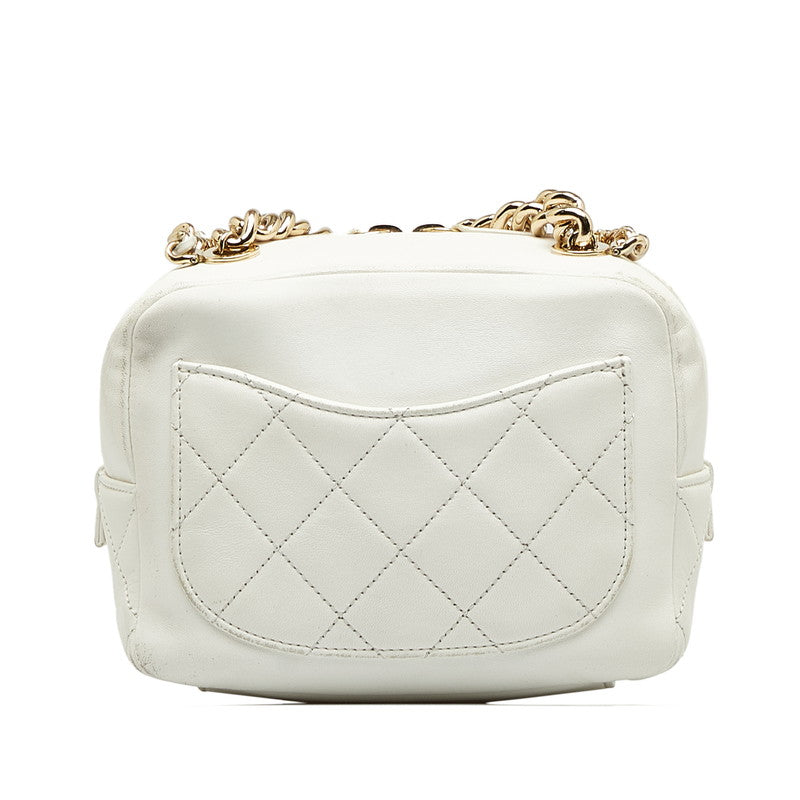Chanel Matrases Cocomark tands Chain Handbags Shoulder Bag White   CHANEL