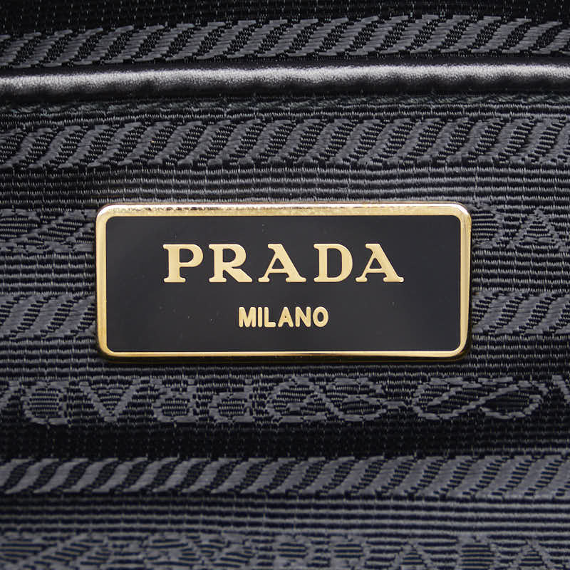 Prada Flower Handbag 2WAY BN2741 Brown Yellow Nylon Leather  Prada