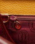 CARTIER Vintage Crossbody Bag Shoulder Bag Brown Leather