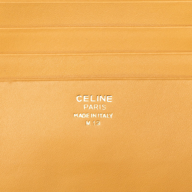 Celine Macadame Double Folded Wallet Brown PVC Leather  Celine