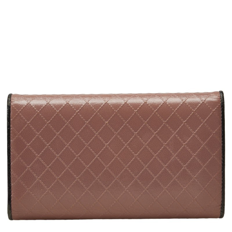 CHANEL CHANEL Long Wallet Leather Pink