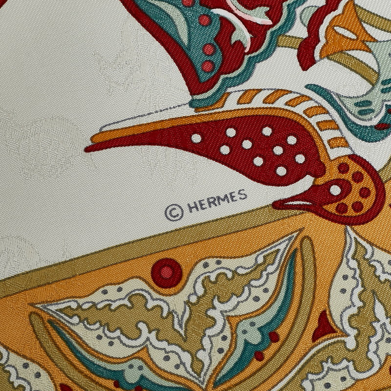 Hermes Carré 90 Ciels by Zantins Byzantine Sky Scarf Beige Multicolor Silk Ladies Hermes
