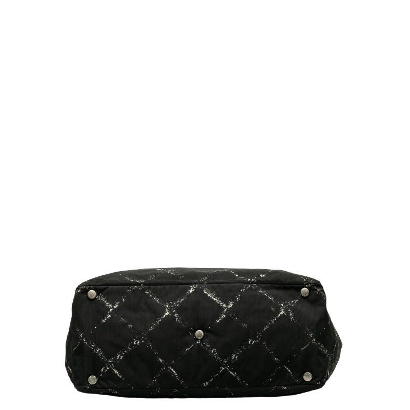 Chanel  Travel Line  Tooth Bag houlder Bag Black Nylon Lady Chanel
