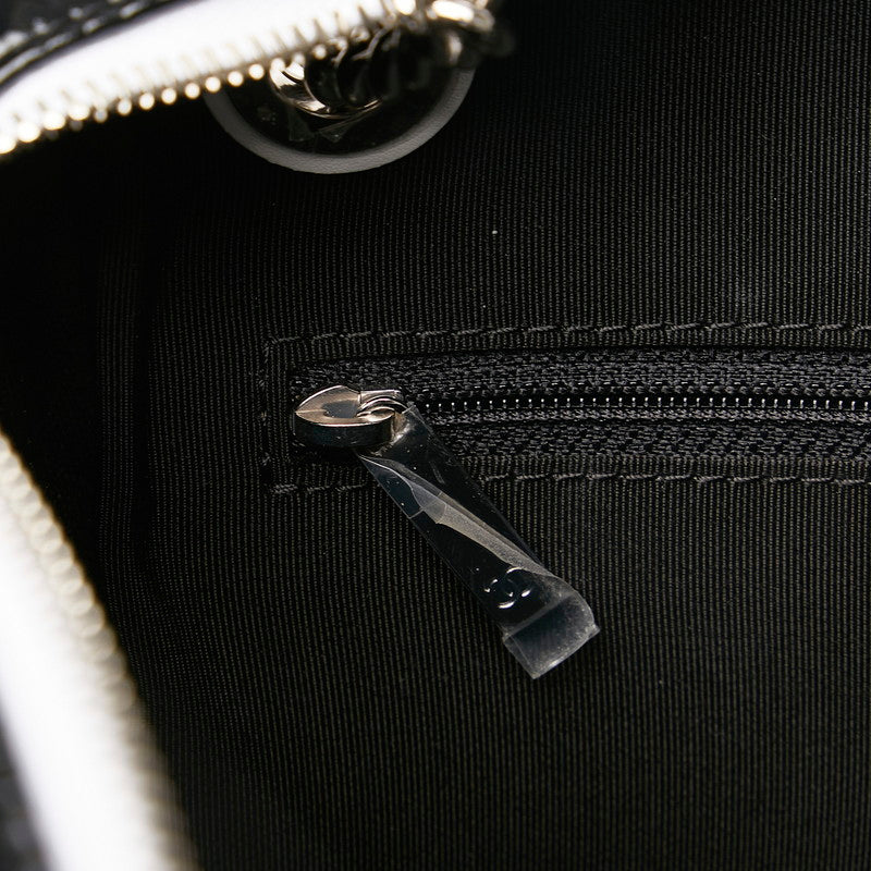 Chanel 19 Cruise Collection LA PAUSA Chain Shoulder Bag Black White PVC Leather