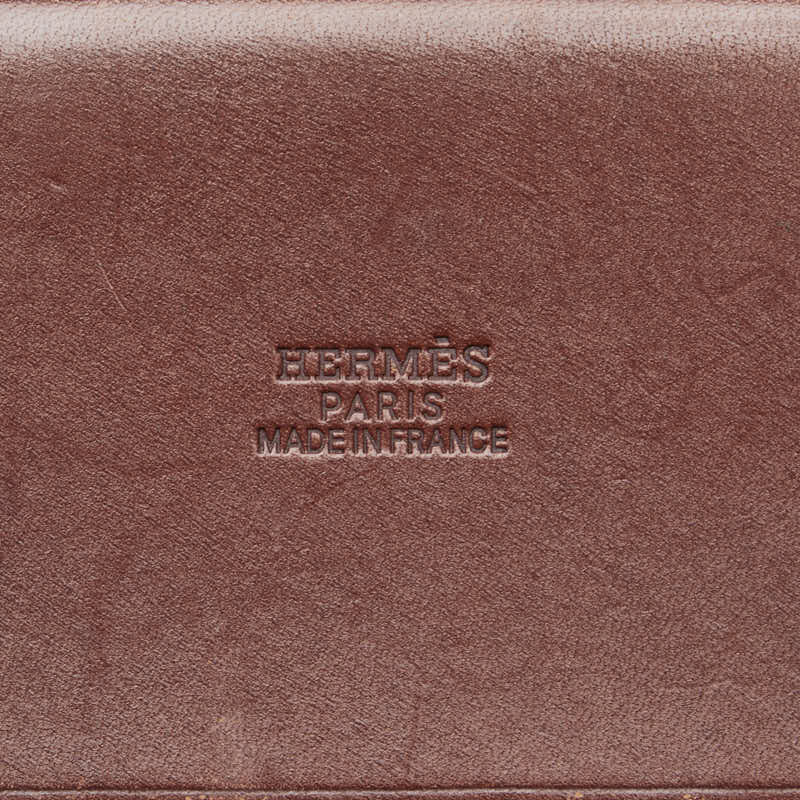Hermes Herbag Cabas GM Handbag  Bag Brown Canvas Leather  Hermes