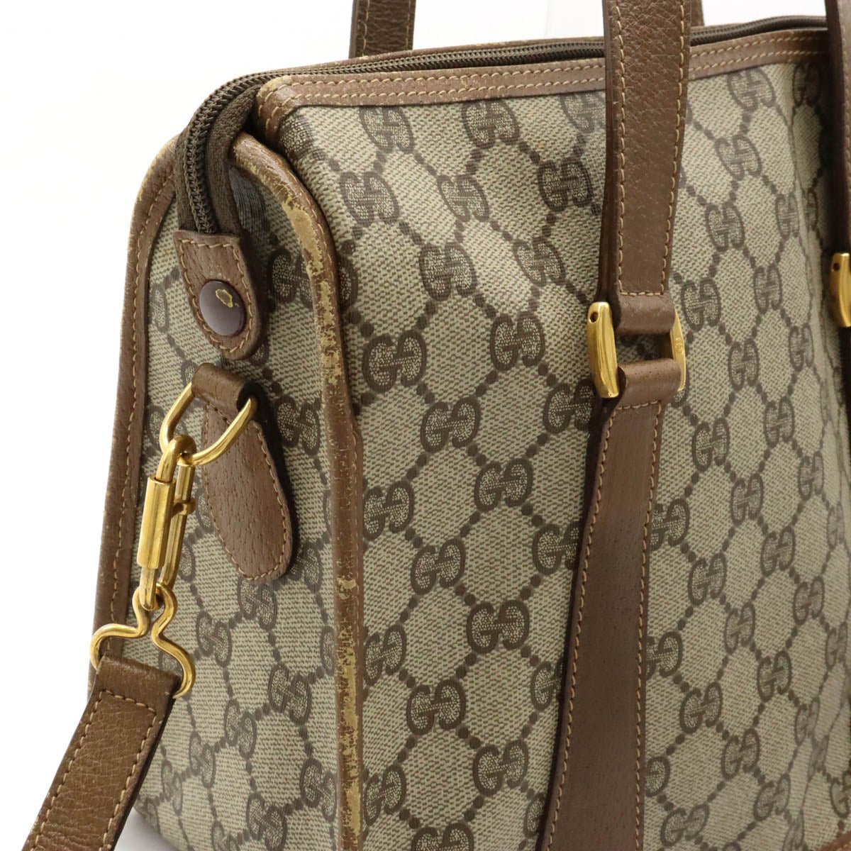 Vintage Gucci Joy Coated Canvas Boston Bag with Shoulder Strap - A World Of  Goods For You, LLC