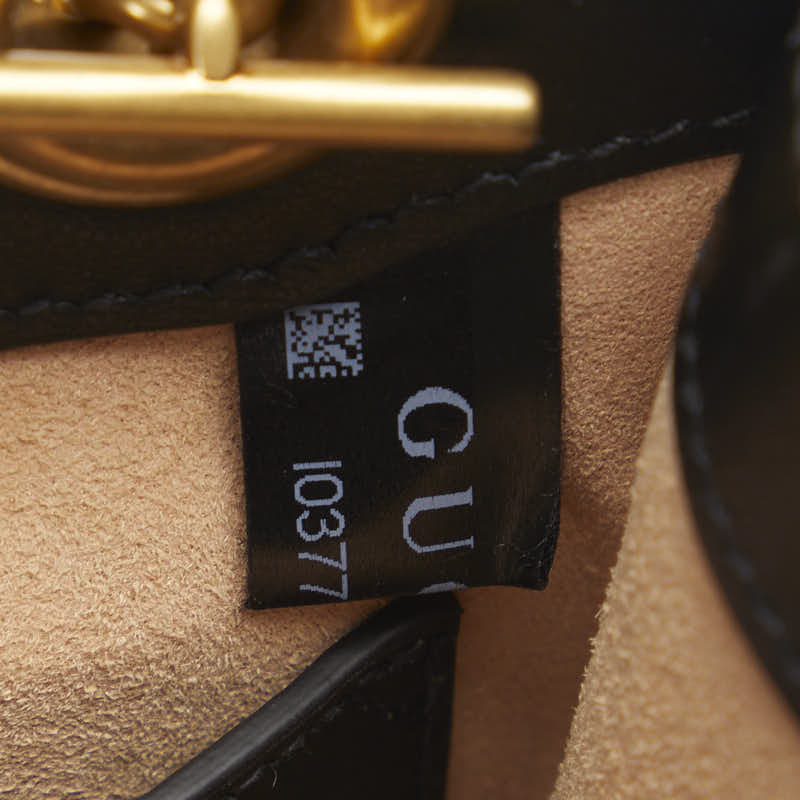 Gucci GG Marmont Killing Mini Chain Handbag 2WAY 696123 Black Leather  Gucci