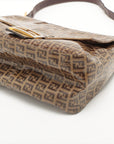 FENDI Zucchino Mamma Bucket Bag Coated Canvas Leather