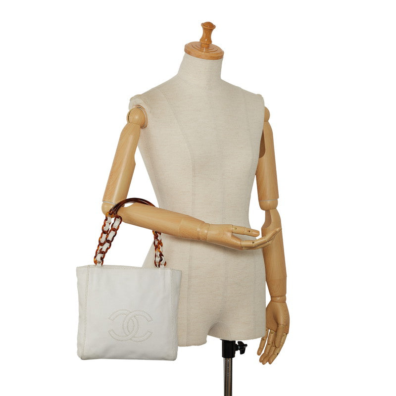 Chanel Cocomark Handbags Handbags White Leather  Chanel