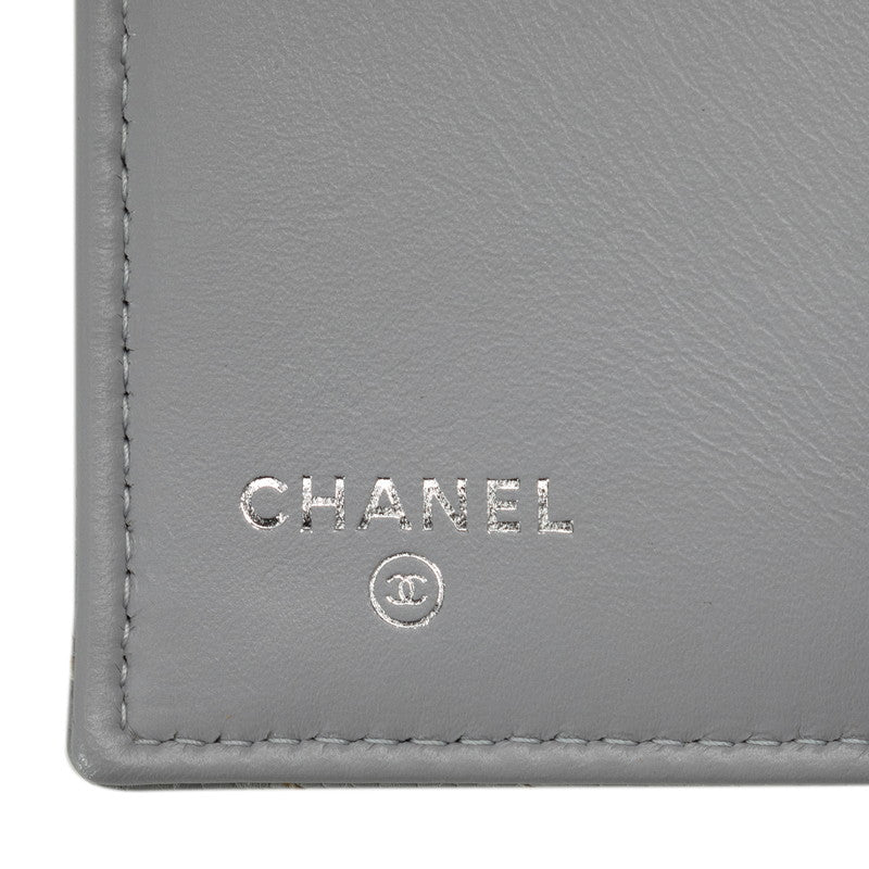 Chanel V titch Cocomark Three Folded Wallet Compact Wallet Grey Caviar S  CHANEL