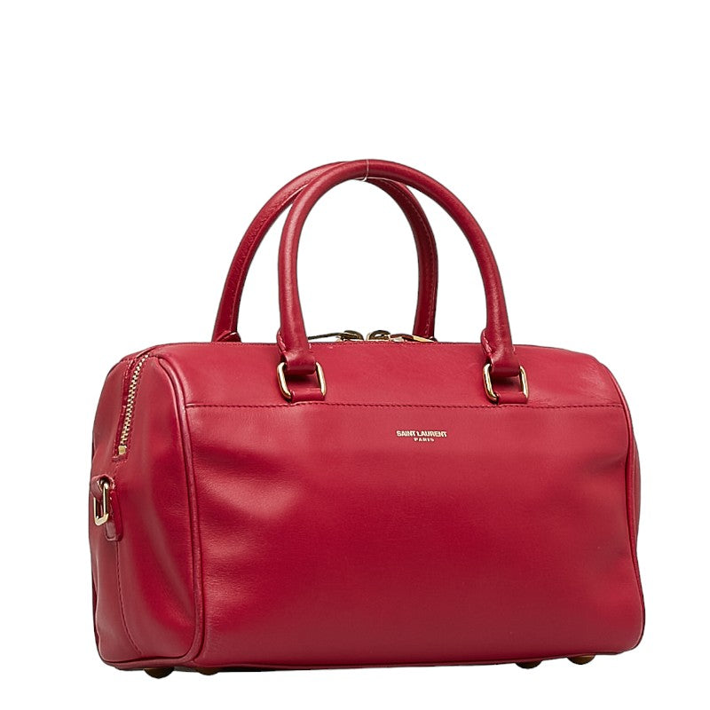 Saint Laurent Mini Boston Bag in Calf Leather Pink