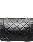 Chanel Matlasse Diana 22 Chain Shoulder Bag Black Lambskin Women's