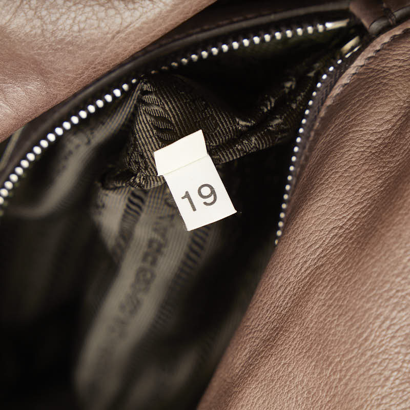 PRADA Vintage Shoulder Bag in Calf Leather Pearl Ladies