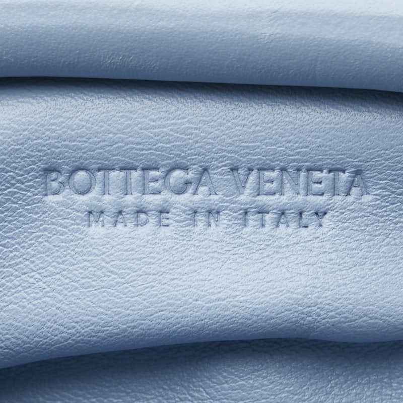 Bottega Veneta The Pouch Mini Shoulder Bag Light Blue Leather